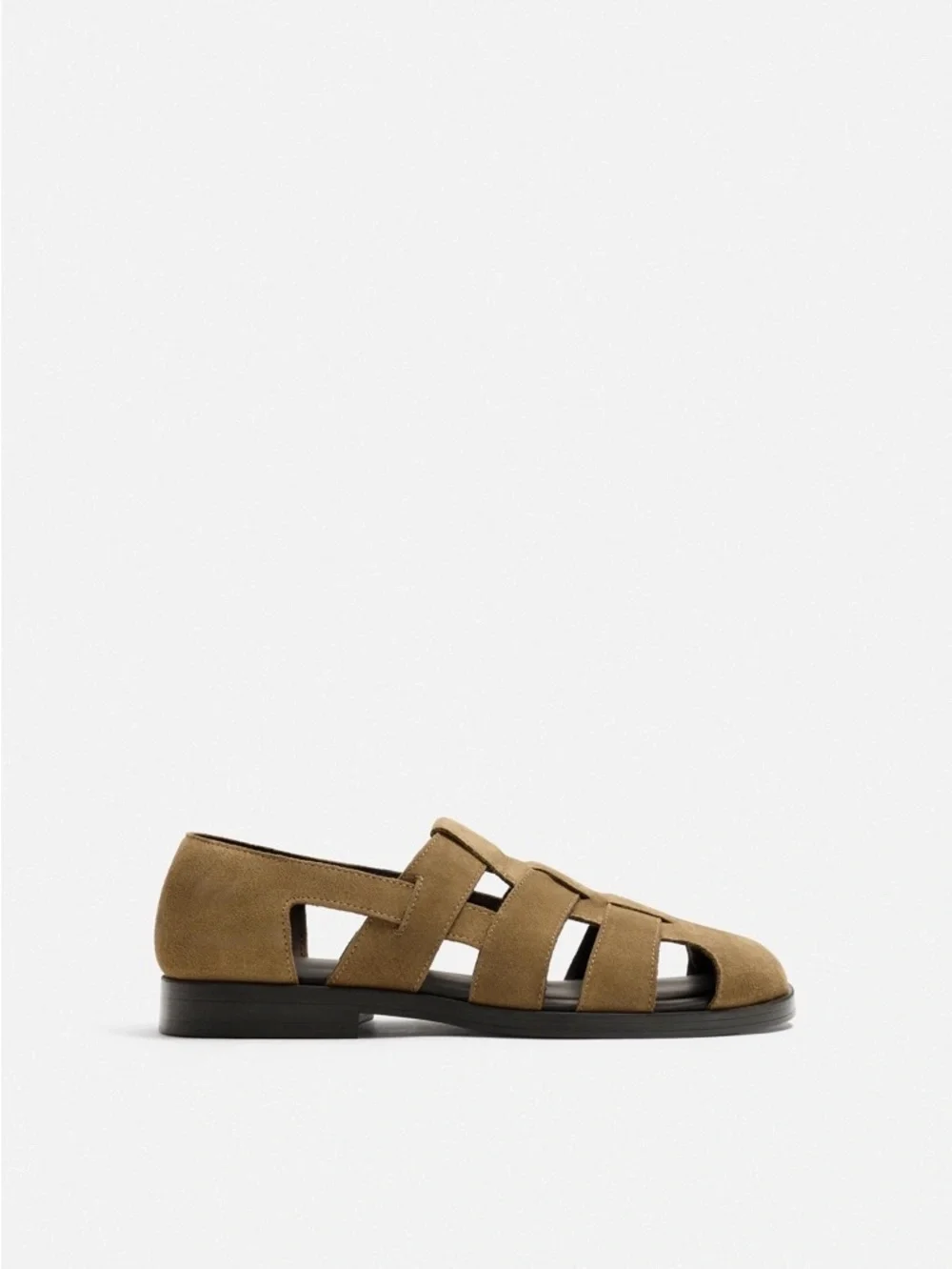 ZARA Men's / Boys Suede Fisherman Sandals in Tan / Brown. 7 (40)